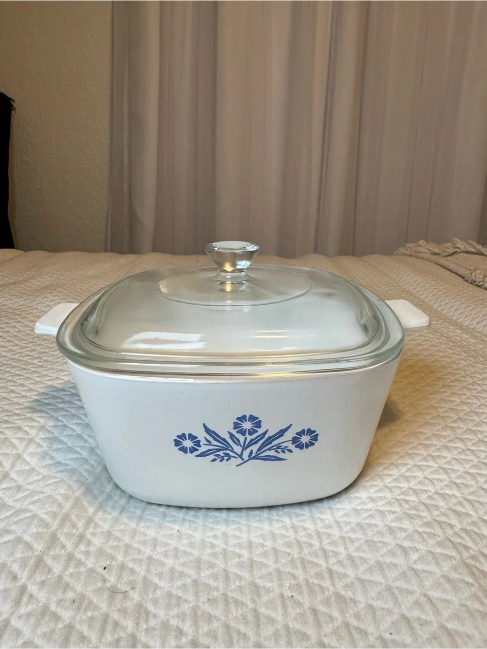 Vintage Corning Ware Blue Cornflower P-1 3/4-B 1.75 Qt Casserole w/Lid